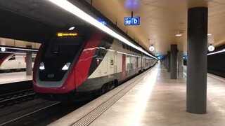 (16 coaches! 400m) SBB Twindexx as IC1 fast arrival and very fast departure in Zürich HB!