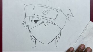 How to draw kakashi hatake easy step-by-step