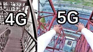 Apa ini perbedaan 4g dan 5g? Pria ini menampilkan parkour untukmu!