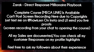 Zarak - Direct Response Millionaire Playbook course download