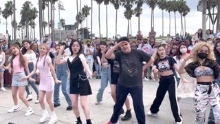 Tarian acak LIGHTSUM di pantai AS, cover BLACKPINK aespa Girls' Generation ITZY BTS TWICE IVE