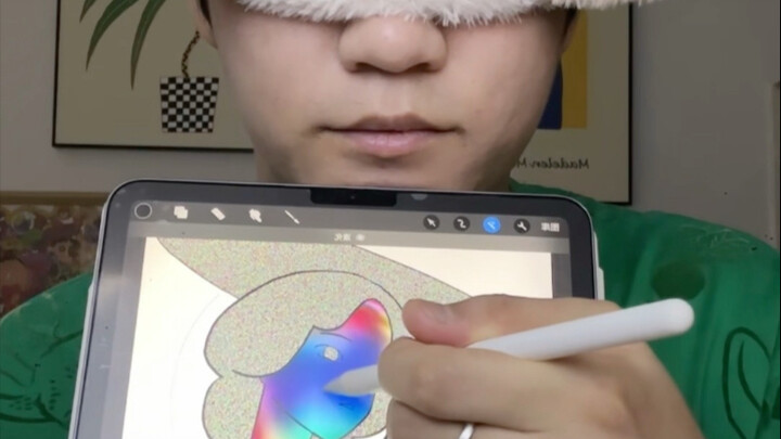 ผ้าปิดตาจริง ท้าทายการวาดภาพสีสุ่ม!