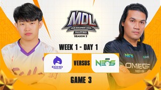 MDL PH S3 W1D1 S2G3 ECHO P VS OMGN