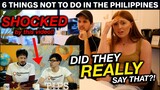 6 Things NOT to do in PHILIPPINES (SHOCKED REACTION)
