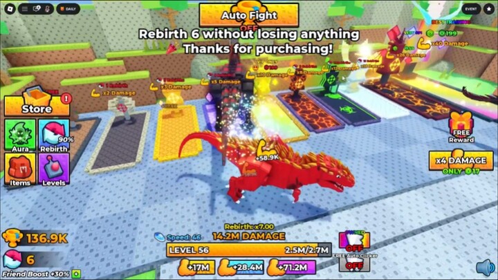 Evolving into Max Level Dino in Roblox..
