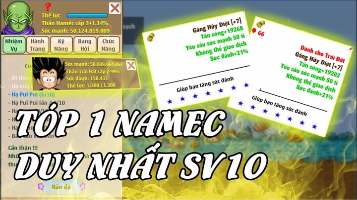 Ngọc Rồng Online - Review Namek Top1 Sức Mạnh Sv10...Đâu Tư 2 Găng Hủy Diệt...Đệ Sắp Max 50 Tỷ !