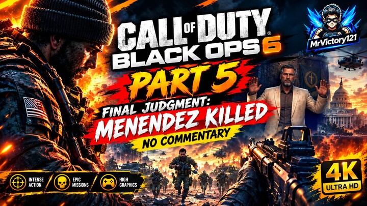 CALL OF DUTY BLACK OPS 2 ENDING – MENENDEZ'S DEATH! 🔥 | Part 5 | No Commentary 4K