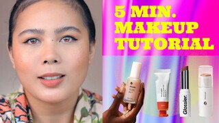 5 Minute Makeup Tutorial/Challenge | Glossier Products