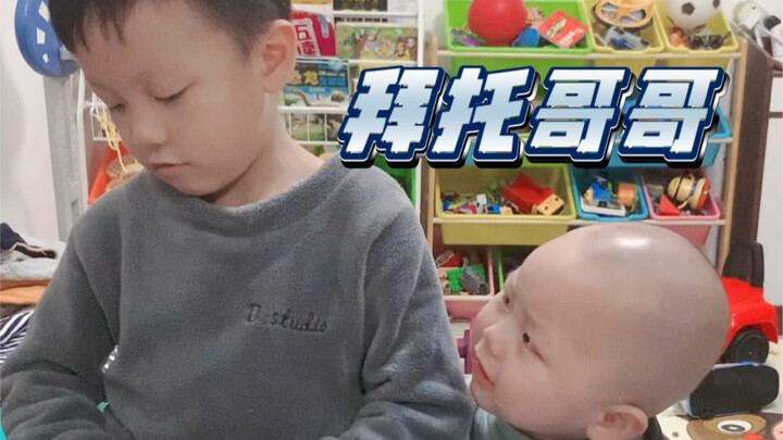 Mỗi lần anh trai lắp xong mô hình, em trai đều thích mê, cứ đòi mượn chơi, lại chẳng biết cách chơi 