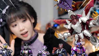 I bought a bunch of purple Kamen Riders, each one is more powerful than the other!