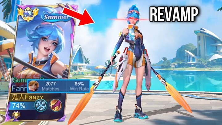 FANNY NEW REVAMP SKIN SUMMER GAMEPLAY SOLO RANKGAME⚡️- MLBB