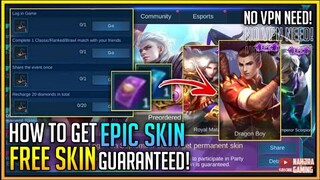 Free Epic Skin 100% Guaranteed | Mobile Legends Tutorial