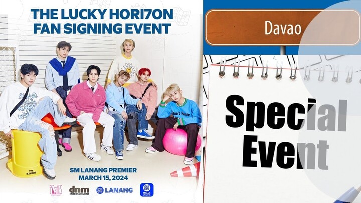 SM Lanang Premier, Davao | HORI7ON Fan Signing &  VIP Event on March 15