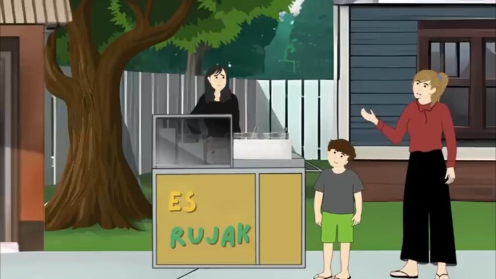 AZAB PENJUAL ICE CREAM RUJAK CURANG PAKAI BUAH BUSUK BIKIN PEMBELI KERACUNAN || ANIMASI AZAB