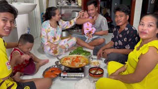 Lẩu Cua Biển nấu Chao ''Lai Rai'' ngày Mưa cùng Gia Đình Nhỏ | Ngư Dân Miền Tây