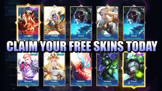 WATCH THIS BEFORE YOU DRAW - TIME TO CLAIM YOUR FREE SKINS IN MOBILE LEGENDS' PARTY BOX