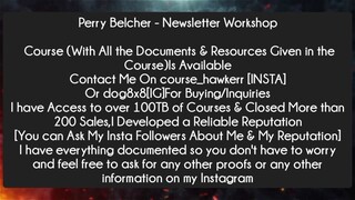 Perry Belcher - Newsletter Workshop Course Download