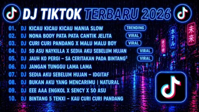 DJ TIKTOK TERBARU 2026🎵DJ KICAU KICAU KICAU MANIA SLOW🎵DJ NONA BODY PATA PATA CANTIK JELITA