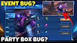 NEW EVENT FREE SKIN! PARTY BOX BUG? / NEW EVENT MOBILE LEGENDS - FREE SKIN MLBB