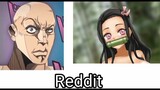Anime vs Reddit [the rock reaction meme]