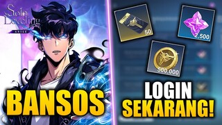 CLAIM Sekarang! BANSOS Selama 10 Hari! 50 Ticket, 2500 Essence, 500k Gold | Solo Leveling: ARISE