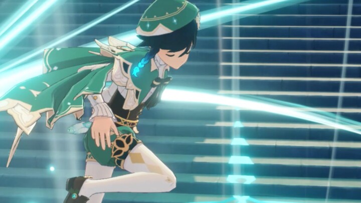 [Genshin Impact] Wind God Wendy in slow motion~ This is so cute. It must be... "What blows in the wi