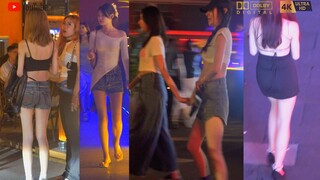 Girls at night are always passionate，4k china walk，paseo chino 4k