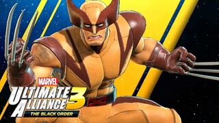 Marvel Ultimate Alliance 3: The Black Order - Wolverine (Brown Costume) Gameplay!