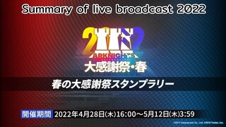 arknights Summary of live broadcast 2022