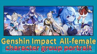 Genshin Impact All-female character group portrait