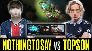 TOPSON impressing PSG.LGD.NothingToSay in Mid Lane - TUSKAR vs STORM SPIRIT