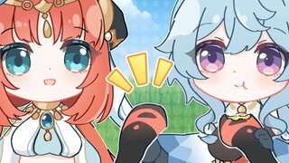 [ Genshin Impact ] Nilu and Gan Yu's "horn" flow experience (?