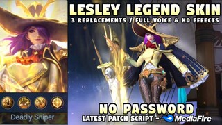 Lesley Angelic Agent Legend Skin Script No Password | Full Voice & HD Effects | Mobile Legends