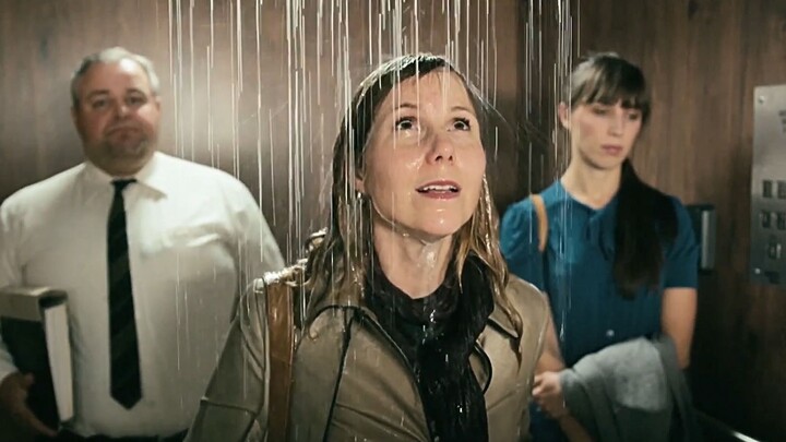 It's raining all the time on this woman's head, even if she holds an umbrella, it's useless, fantasy