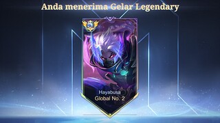 TOP 2 GLOBAL HAYABUSA ! MCL + PUSH 500 BINTANG ! MOBILE LEGENDS !