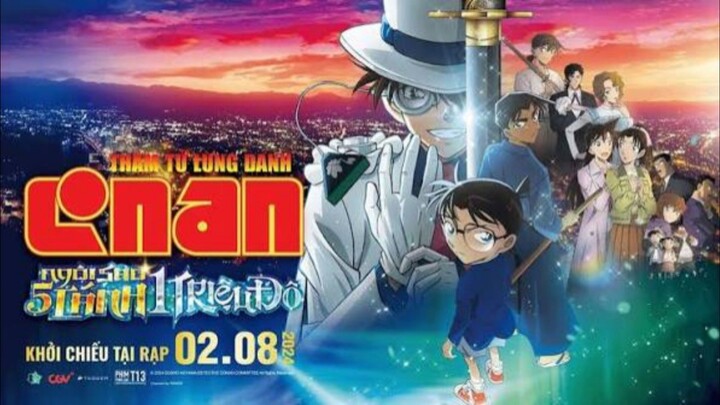 thám tử lừng danh Conan [movie Conan 27]ngôi sao 5 cách 1 triệu đô FULL MOVIE [lồng tiếng]