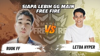 Ruok FF vs LetDa Hyper: Skill Siapa Lebih GG Main FF? | Mabar Free Fire Match 80 #short