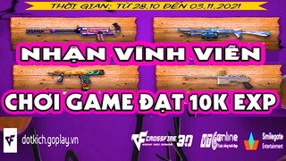 Nhận báu vật vĩnh viễn free Đăng nhập 28/10 đến 03/11 đủ 10k EXP  Đột kích 2021 ✔️