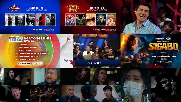 ABS-CBN sa ALLTV2 Commercial Break June 22, 2026 (Monday) (NEW Coco Martin's Sigabo)