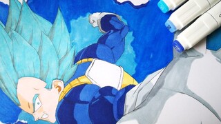 วาด VEGETA Super Saiyan Blue