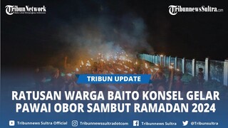 Ratusan Warga Baito Konawe Selatan Sulawesi Tenggara Pawai Obor Sambut Ramadan 2024