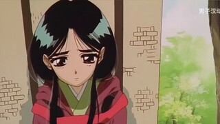 The girl is a puppet genius, controlling the puppets with both hands and feet. This is an old Japane