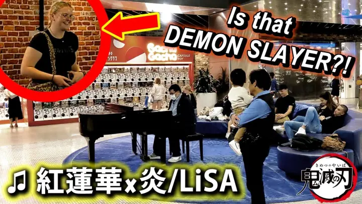 I played DEMON SLAYER OP (Gurenge & Homura) on piano in public and...