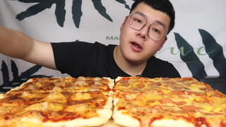 Pizza thủ công kiểu Ý tự làm siêu nhiều phô mai, siêu to không lồ!