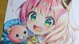 【马克笔上色/阿妮亚】开启次子体验卡 ，太萌了