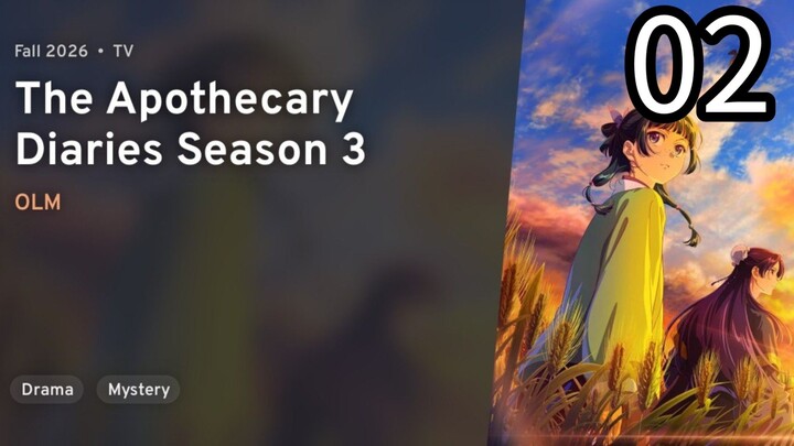S3 EPISODE 02  T h e  A p o t h e c a r y  D i a r i e s