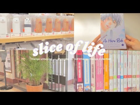 slice of life vlog 🍧 || manga unboxing, current manga shelf set-up, shopping, many more