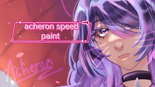 [SPEED PAINT 🎨]drawing acheron new 5 star in honkai star rail 🚂