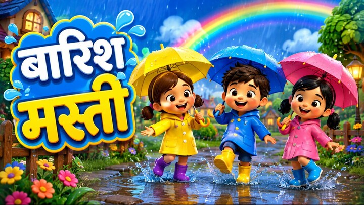 🌧️ Monsoon Aaya | बारिश का मज़ेदार गाना ☔ | Hindi + English Kids Rhyme | Tutli Boli TV