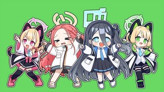 【碧蓝档案】游戏开发部节奏游戏对决绿幕素材（作者：X@Samess3333）